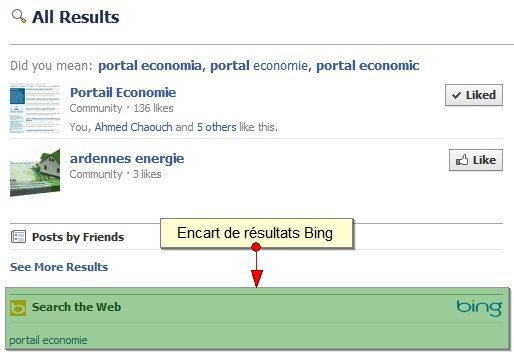 Recherche Portail Economie sur Facebook