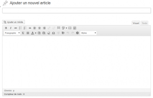 Editeur de texte WordPress