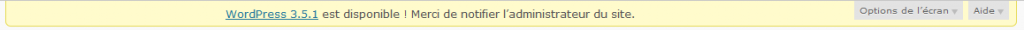 Notification de mise à jour pour WordPress
