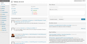 Tableau de bord WordPress