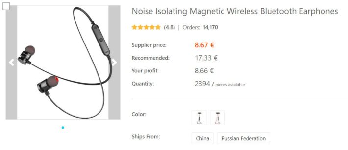 dropshipping ecouteurs bluetooth