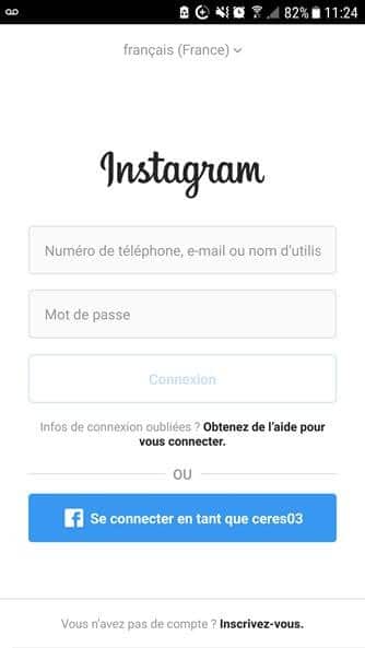 rendez-vous sur instagram.com ou ouvrez l'application Instagram 