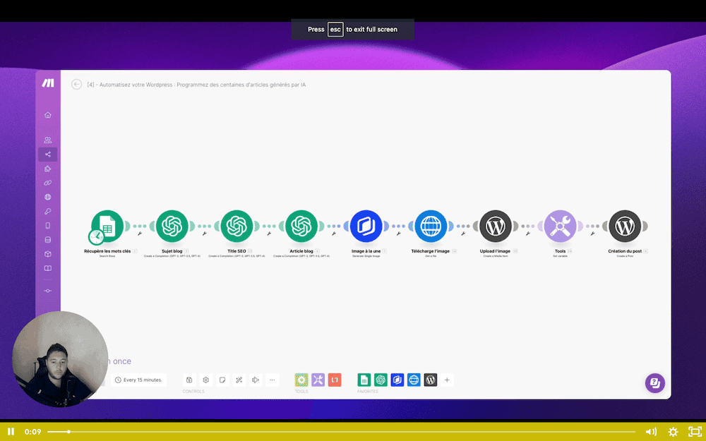 Automtiser WordPress - Formation Make