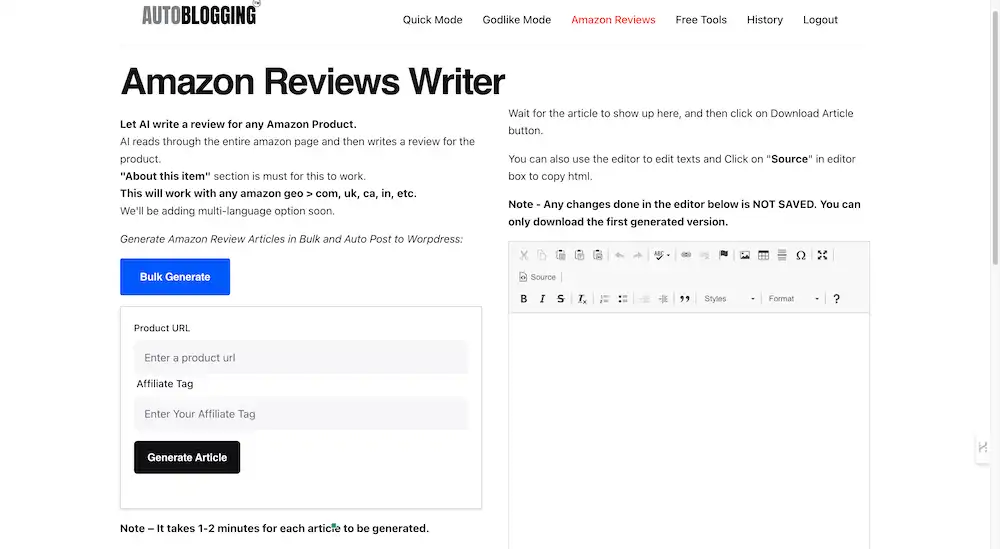 Autoblogging - amazon review