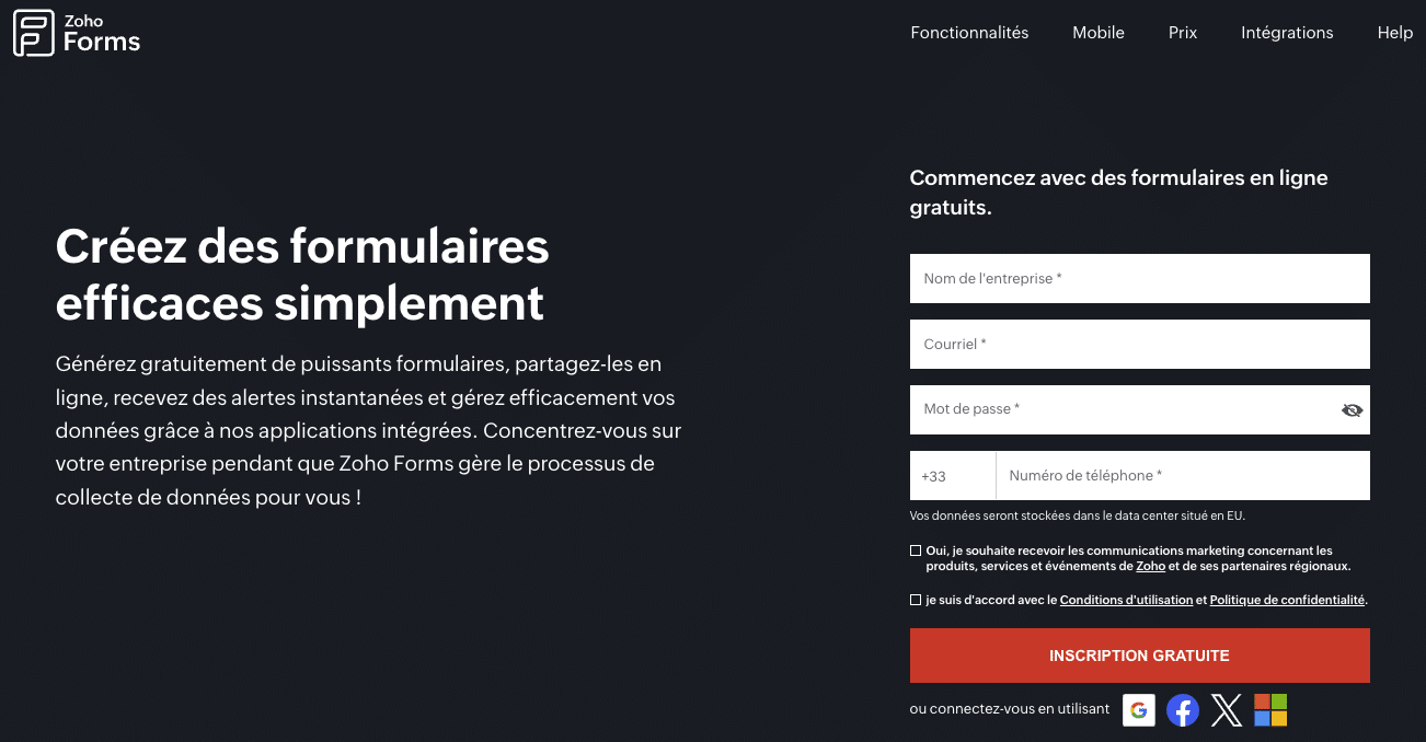 Jotform alternative Zoho Forms