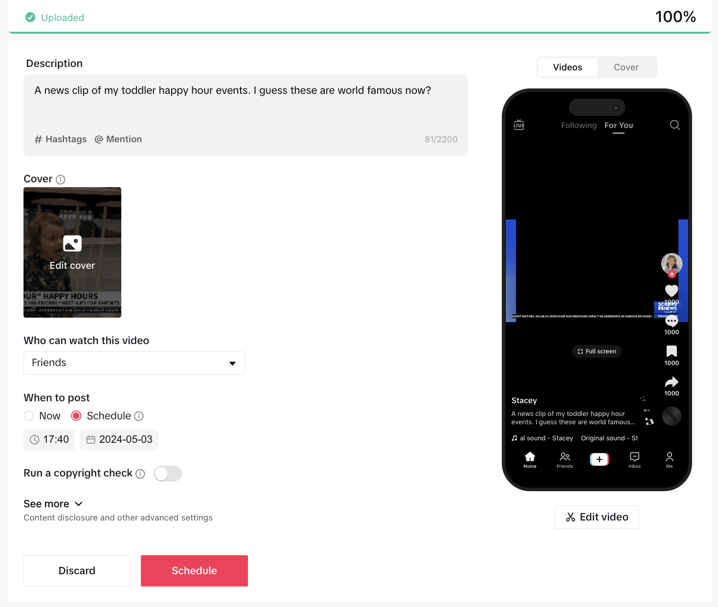 Programmer vidéos TikTok : tutoriel