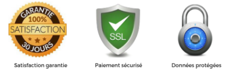 paiement sécurisé - satisfaction garantie - données protégées